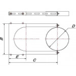 Чертеж Элемент крепления к стене DHSH (Вулкан)