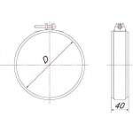 Чертеж Хомут соединительный DHH (Вулкан)