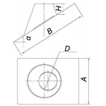 Чертеж Кровельный элемент DKH 33°/45° (Вулкан)