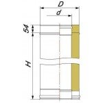 Чертеж Труба двустенная DTH L-500 (Вулкан)