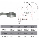 Чертеж Хомут с креплением к стене XKHXX (Дымок-Люкс)