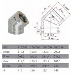 Чертеж Отвод OTFR 45° (Дымок)