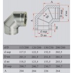 Чертеж Отвод OTFR 90° (Дымок)
