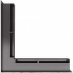 Вид сверху Решетка каминная Люфт угловая стандарт 90 (Kratki)