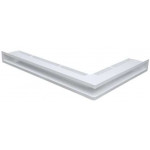 Белый Решетка каминная Люфт угловая левая 60 (Kratki)