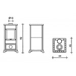 Чертеж Печь DAFNE (EdilKamin)