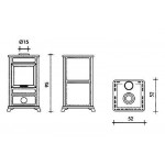 Чертеж Печь NINFA (EdilKamin)