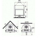 Чертеж Топка ACQUATONDO 22 PLUS (Edilkamin)