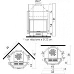Чертеж Топка ACQUATONDO 22 PRISMA (Edilkamin)