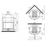 Чертеж Топка ACQUATONDO 29 PRISMA (Edilkamin)