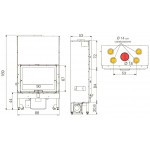 Чертеж Топка BLOKK 70 N (Edilkamin)