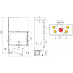 Чертеж Топка BLOKK 90 N (Edilkamin)