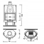 Чертеж Топка TEKNO 3 UP (Edilkamin)