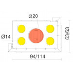 Чертеж Топка WINDO2 95 DX/SX (Edilkamin)