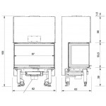 Чертеж 2 Топка WINDO3 85 (Edilkamin)