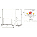 Чертеж Топка WINDO 70 Bianco (Edilkamin)