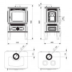 Чертеж Печь Magma Сook Side Door (Ferguss)