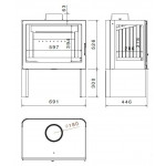 Чертеж Печь LCI 7 GF Stove (Liseo Castiron)
