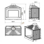 Чертеж Топка LCI 007 GF (Liseo CastIron)