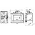 Чертеж Топка LCI 007 GFR (Liseo Castiron)