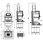 Чертеж Барбекю Diva Forno (Palazzetti)
