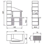Чертеж Барбекю Faro (Palazzetti)