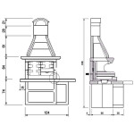 Чертеж Барбекю Gallipoli 4 (Palazzetti)