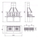 Чертеж Барбекю Miami 3 (Palazzetti)