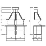 Чертеж Барбекю Patmos (Palazzetti)