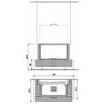 Чертеж Камин CANNES (Palazzetti)