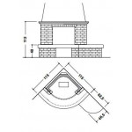 Чертеж Камин CERVINIA (Palazzetti)