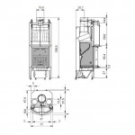 Чертеж Топка Ecomonoblocco 45 tondo (Palazzetti)