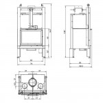Чертеж Топка Ecomonoblocco 64 (Palazzetti)