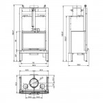 Чертеж Топка Ecomonoblocco 78 (Palazzetti)