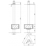 Чертеж Камин BORN подвесной (Rocal)