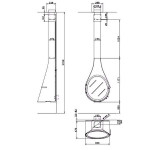 Чертеж Камин DROP (Rocal)