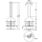Чертеж Камин GALA  (Rocal)
