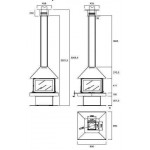 Чертеж Камин GISELLE 90 (Rocal)
