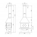 Чертеж Камин LL 15A (Rocal)