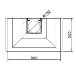 Чертеж Камин LL 15B (Rocal)