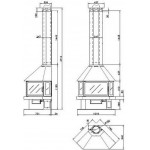 Чертеж Камин LL 25A (Rocal)