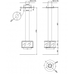 Чертеж Камин RONDE Подвесной (Rocal)