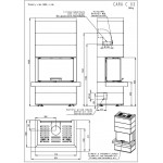 Чертеж Печь CARA CN AKUM (Romotop)