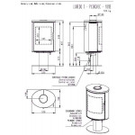 Чертеж Печь LAREDO T (Romotop)