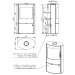 Чертеж Печь OVALIS (Romotop)