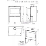 Чертеж Печь RIANO N (Romotop)