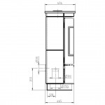 Чертеж Печь ANDORRA Serpentino Plus (Thorma)
