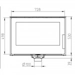 Чертеж Печь BILBAO UNI (Thorma)