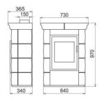 Чертеж Печь BORGHOLM Keramik (Thorma)