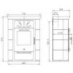 Чертеж Печь BORGHOLM Keramik Top (Thorma)